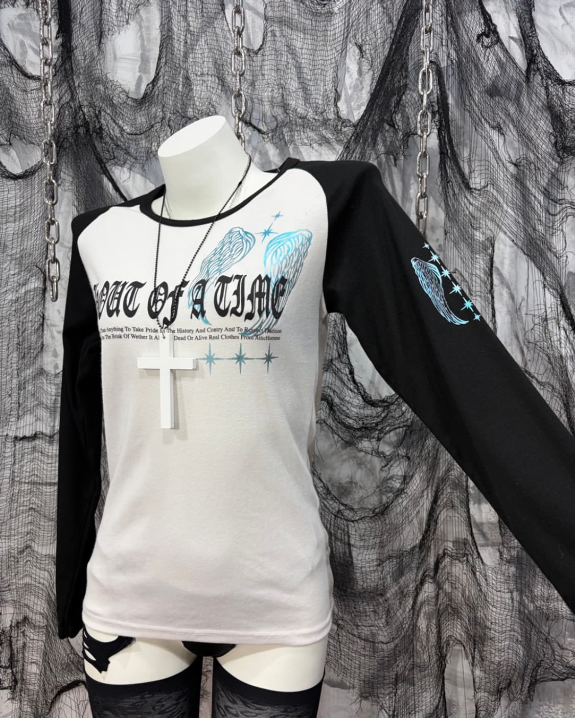 Y2K lettering wing long sleeve 상품이미지5