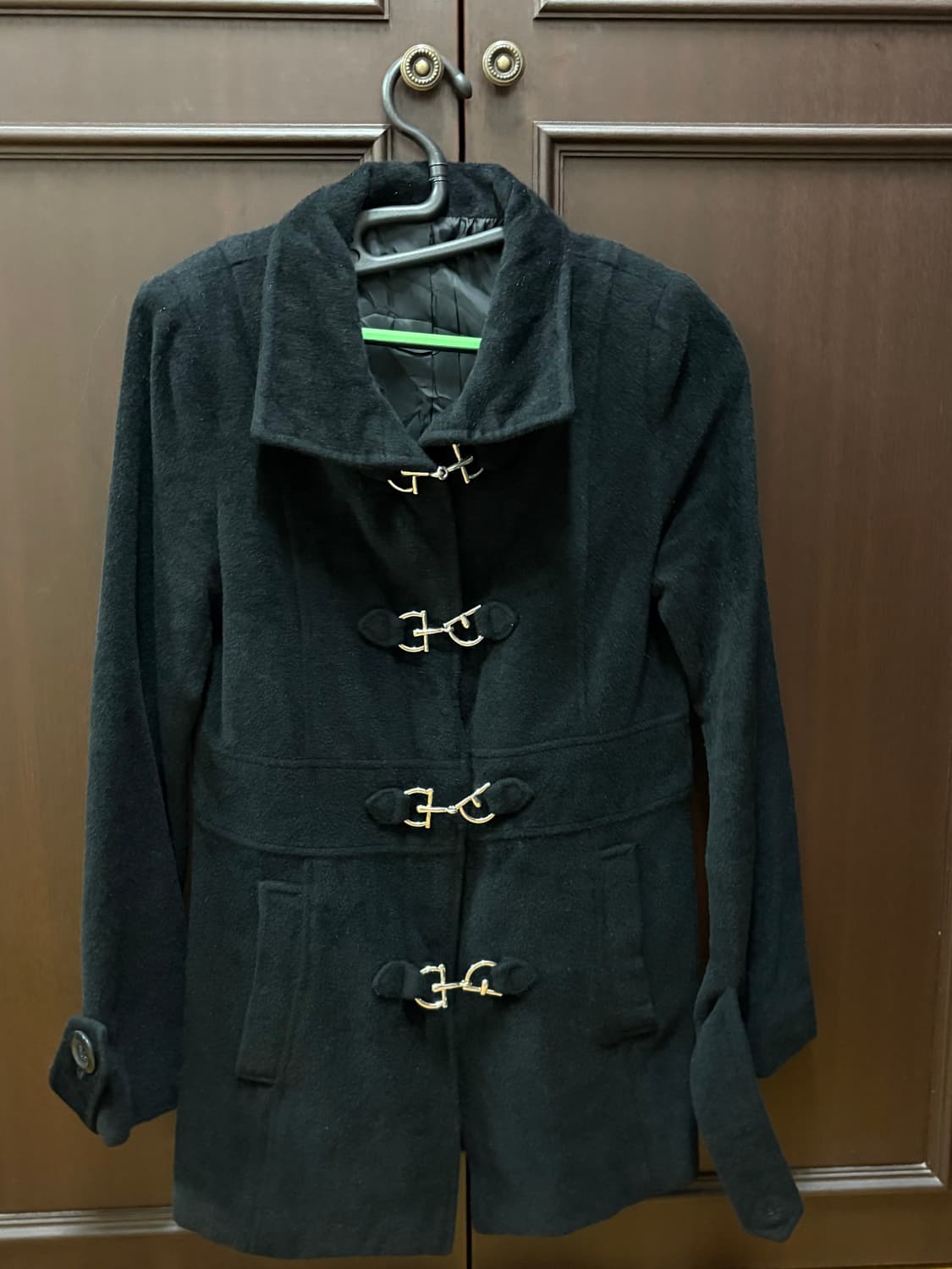 빈티지 블랙 버클 코트 상품이미지1