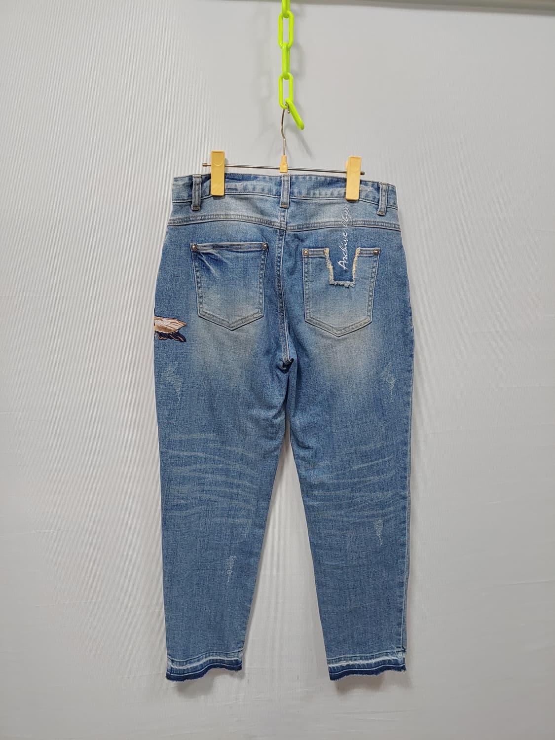 오브제 데님 패치 청바지 여성0 27~28 상품이미지2