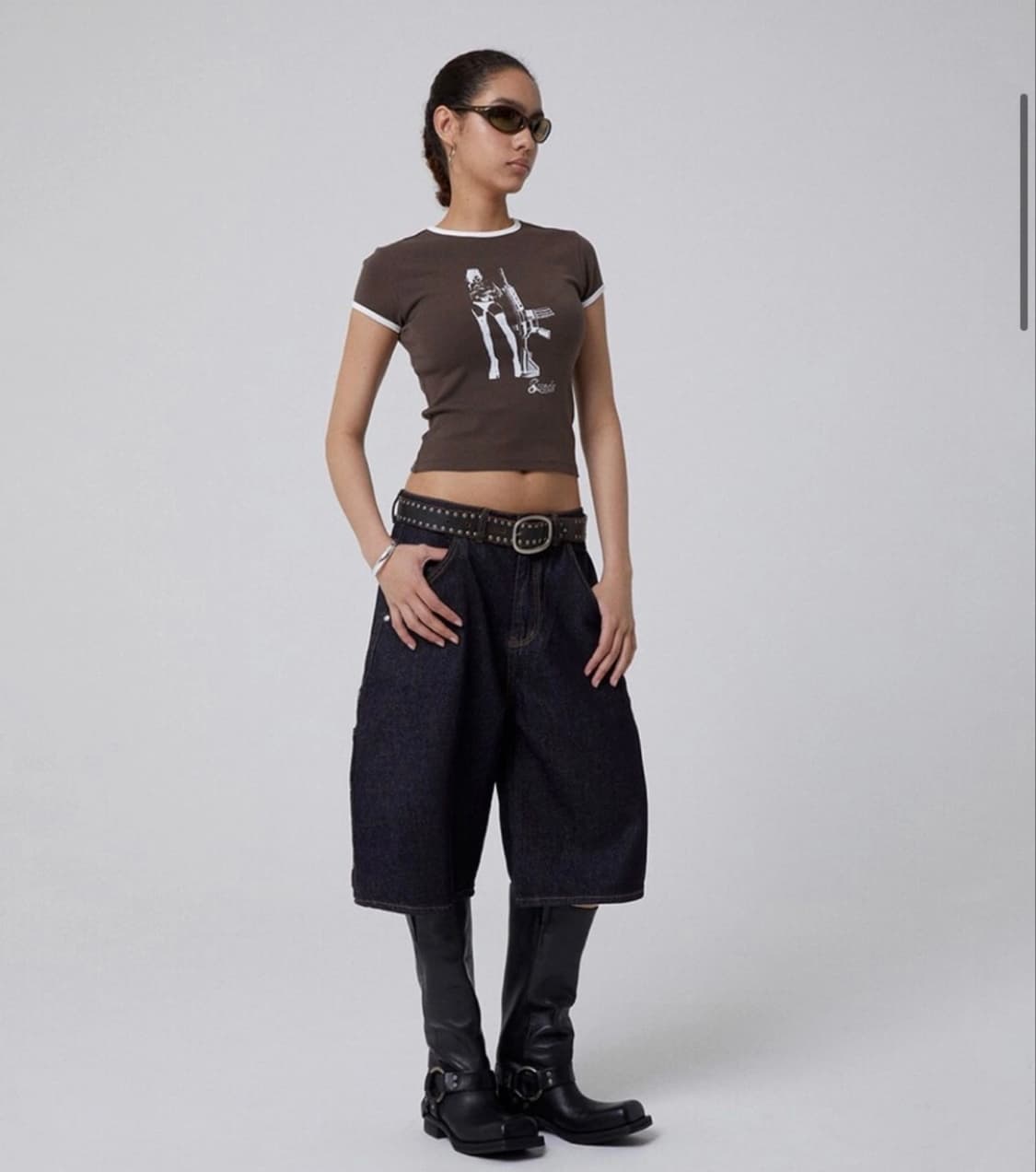 스웨이드 카펜터 데님 쇼츠 인디고 S 상품이미지5