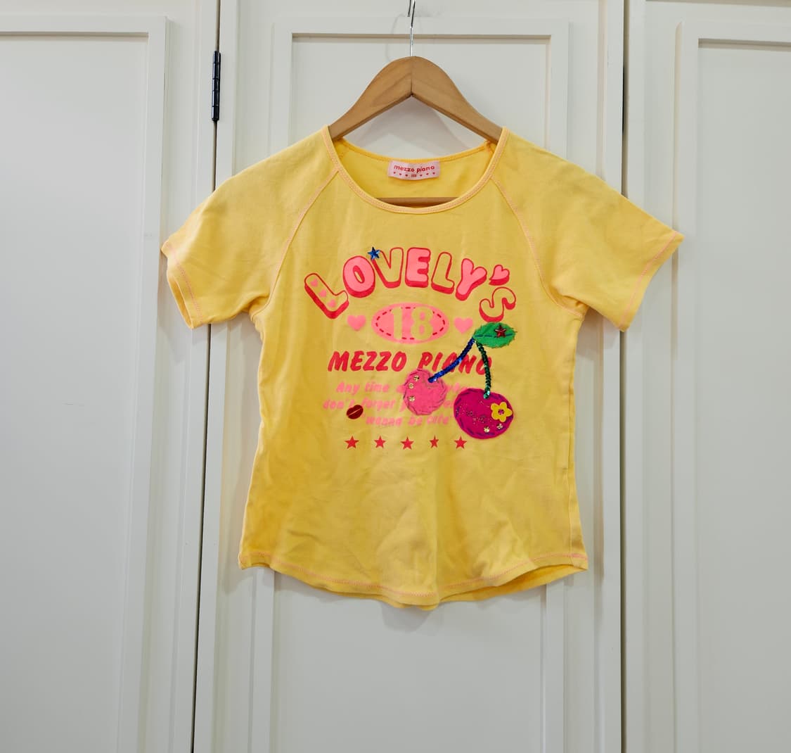 체리 패치 티셔츠 상품이미지1