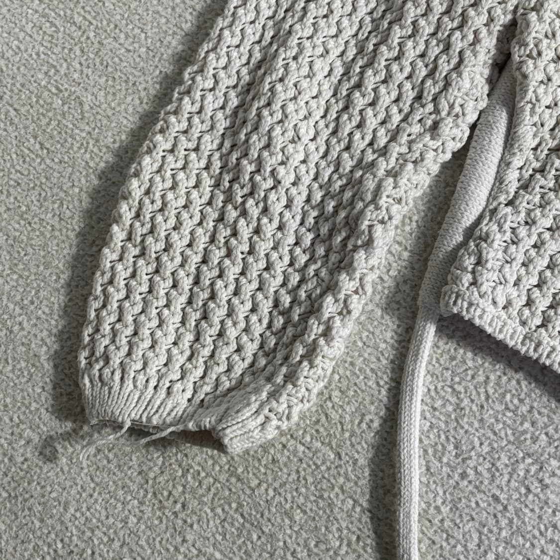 ZARA 자라 아이보리 뜨개 크롭 짜임새니트 상품이미지4