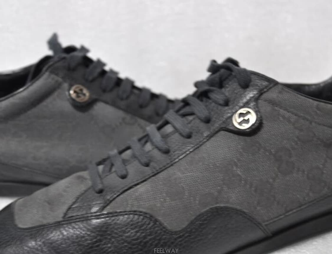 구찌/남성GG로고래더혼방스니커즈(사이즈265)정품 상품이미지5
