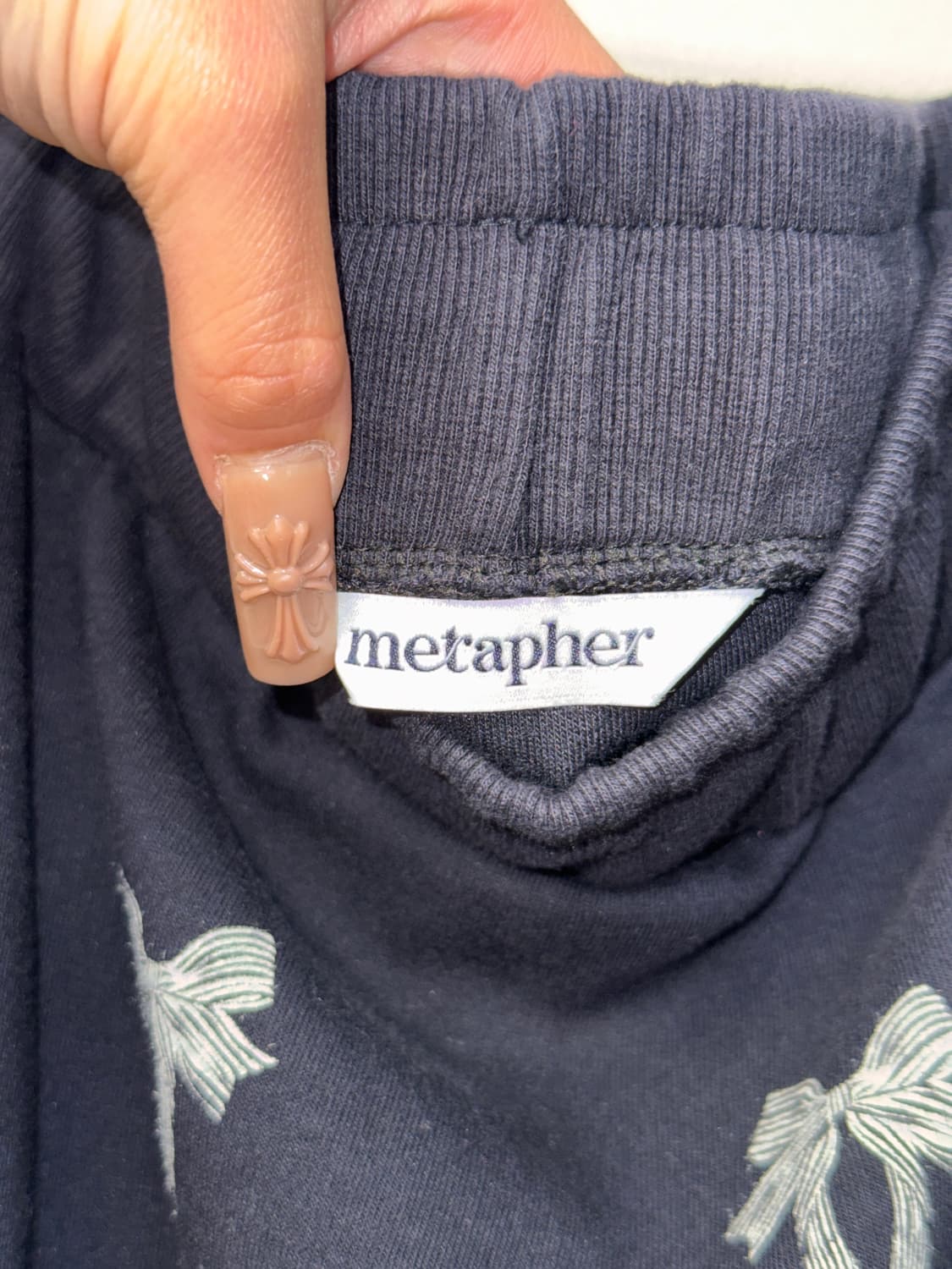 Metapher ribbon banding skirt navy 상품이미지5