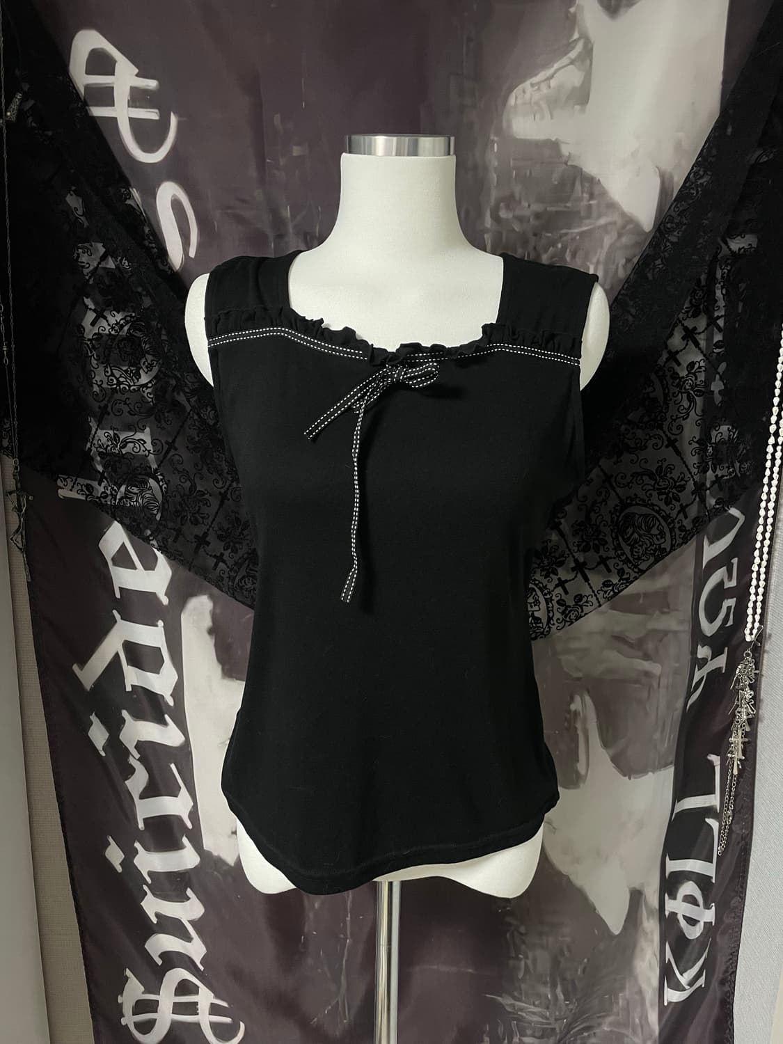 Jpn gothic top 가디건 셋업 고스페어리로걀오네갸루스즈코니혼진 상품이미지6