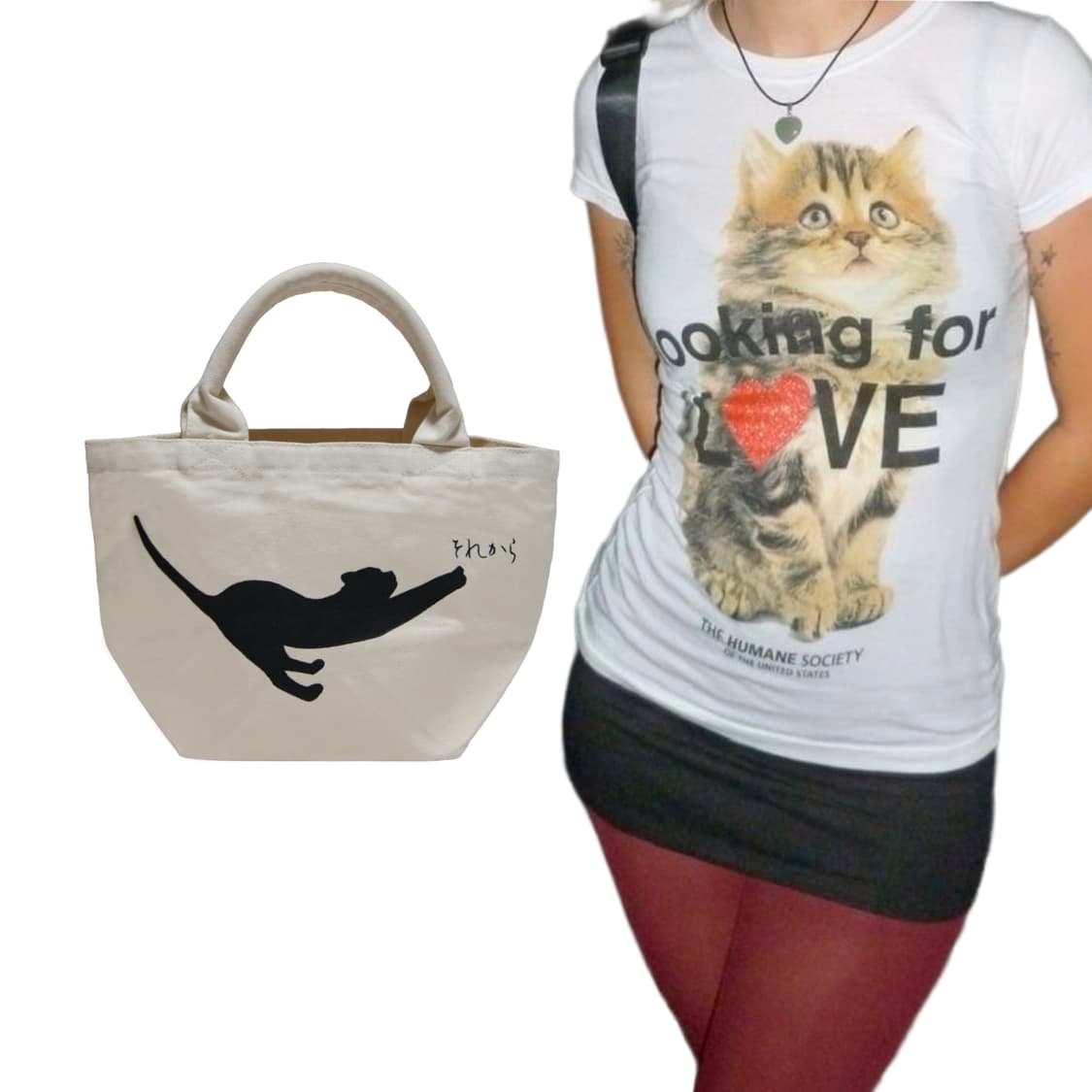 Stretching Cat Eco Tote bag 상품이미지5