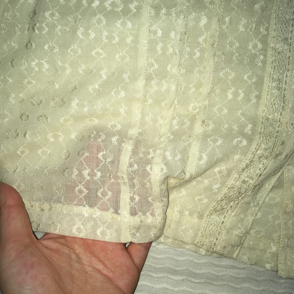 일본빈티지 아이보리 자카드 블라우스 상품이미지10