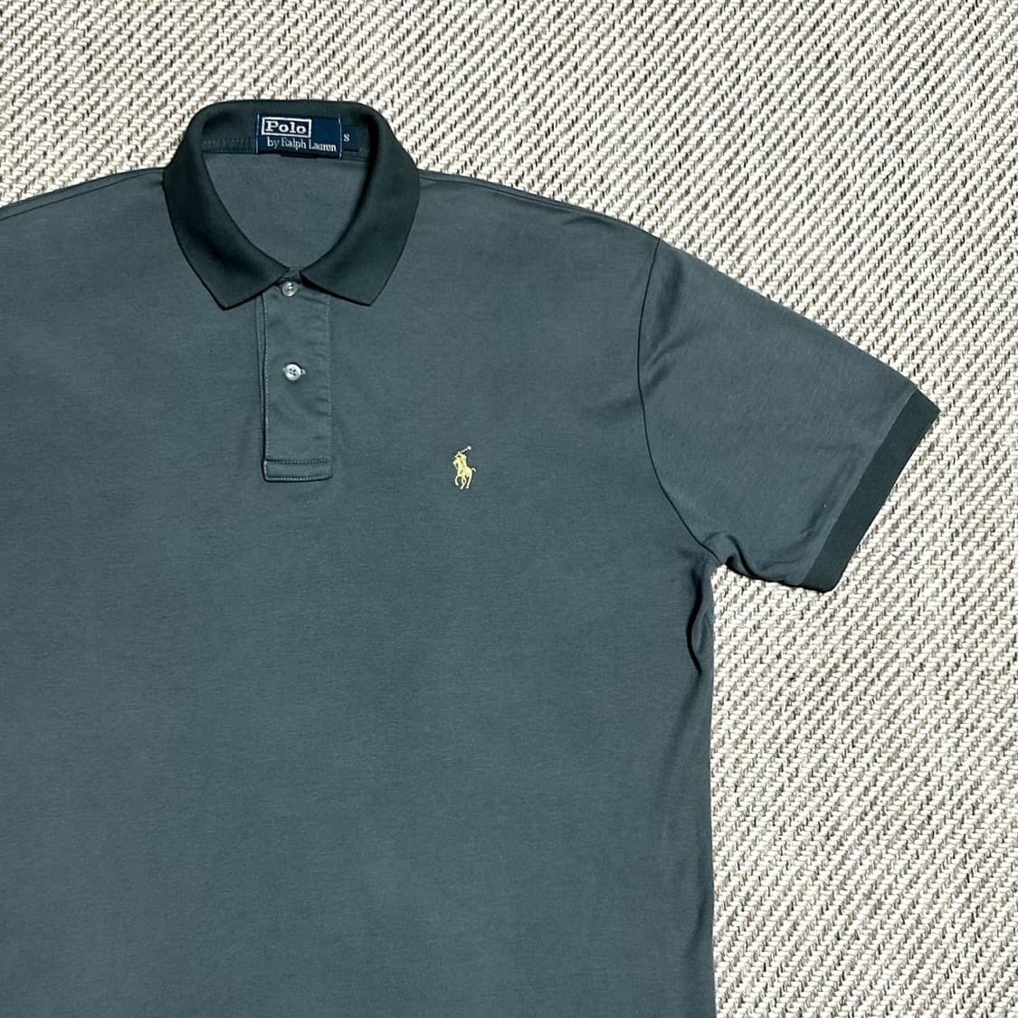 [L] Polo 폴로 랄프로렌 다크블루 빈티지 반팔 카라티 상품이미지2