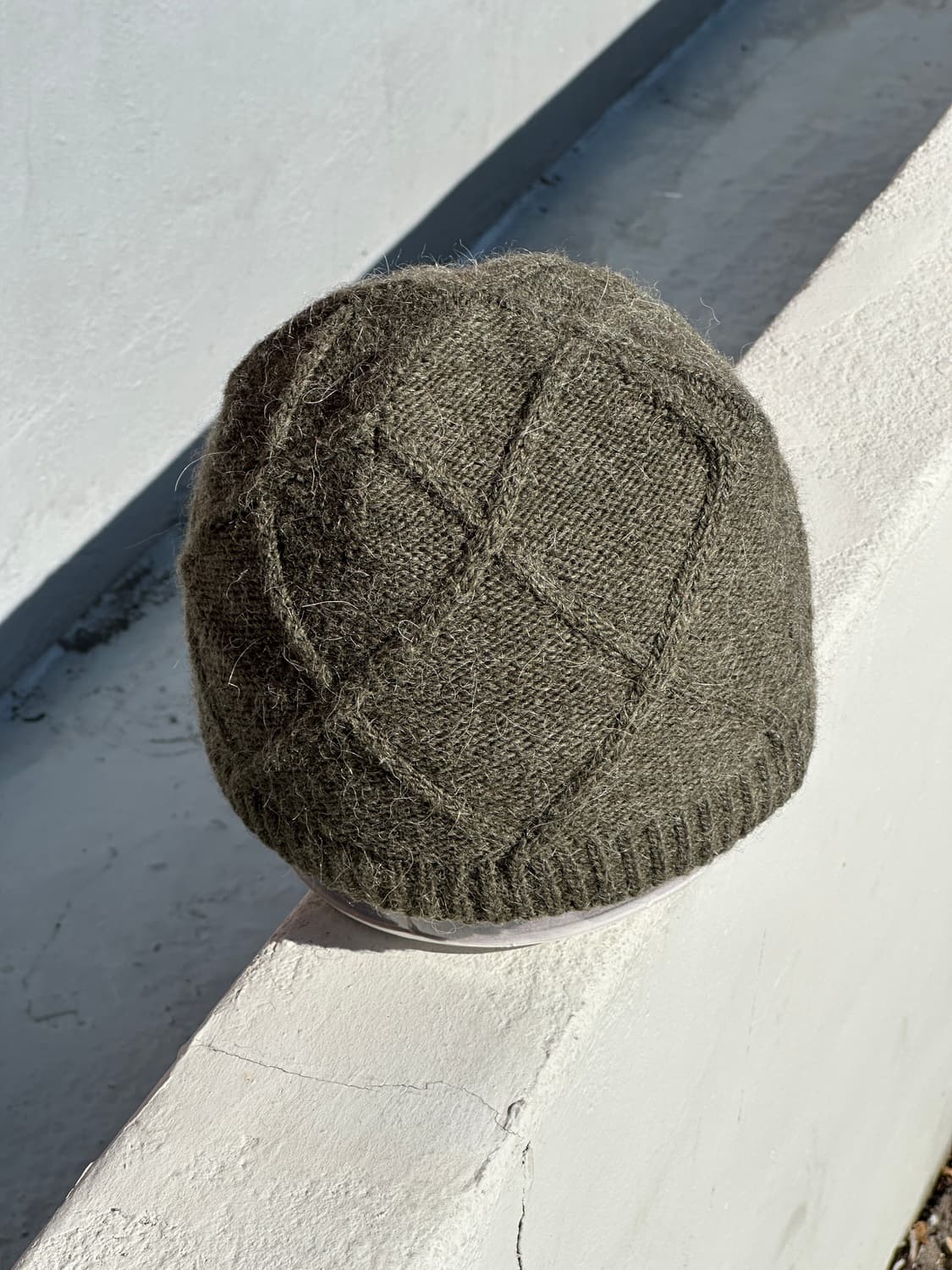 [F] 빈티지 케이블 짜임 카키 비니 모자 Canada 상품이미지3