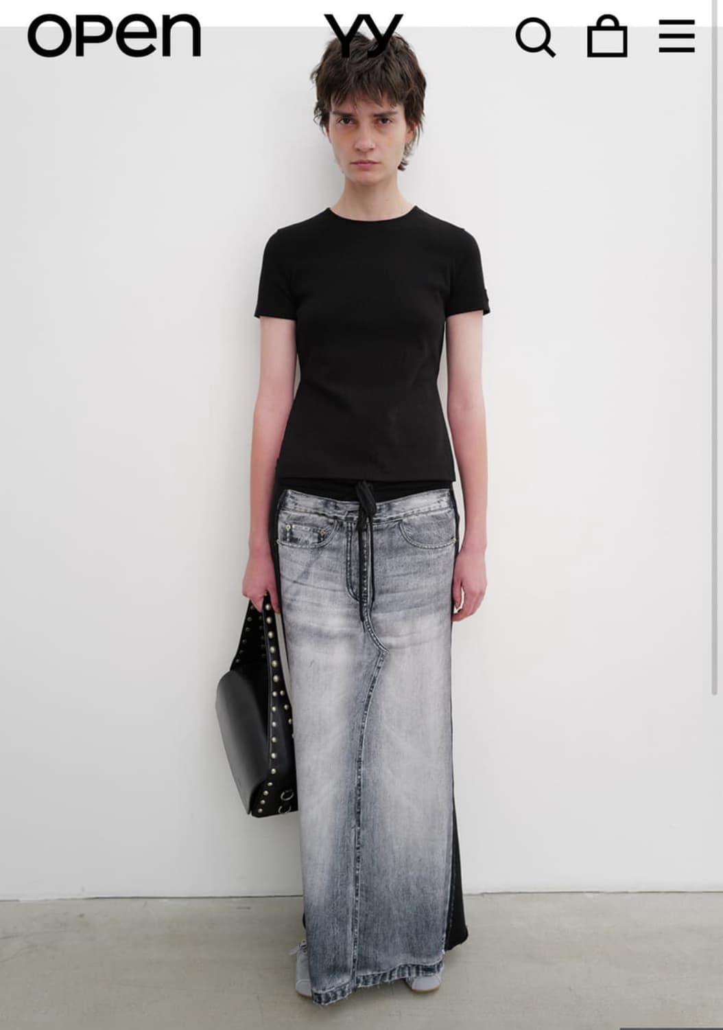 Open yy 스터드 더플백 블랙 상품이미지2