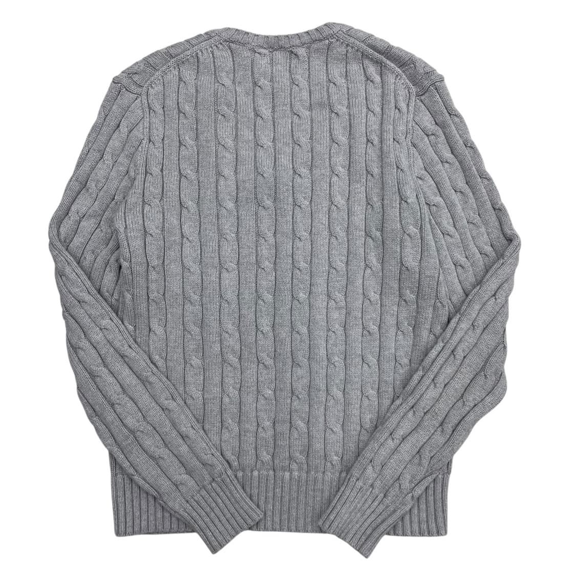 폴로 랄프로렌 네이비포니 그레이 꽈배기 브이니트 S 상품이미지3