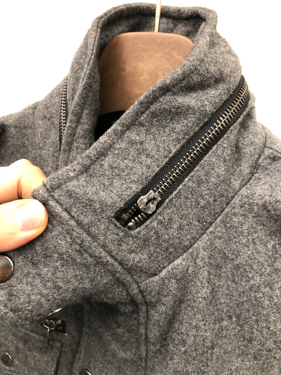 세만틱 디자인 견장 울 자켓 상품이미지6