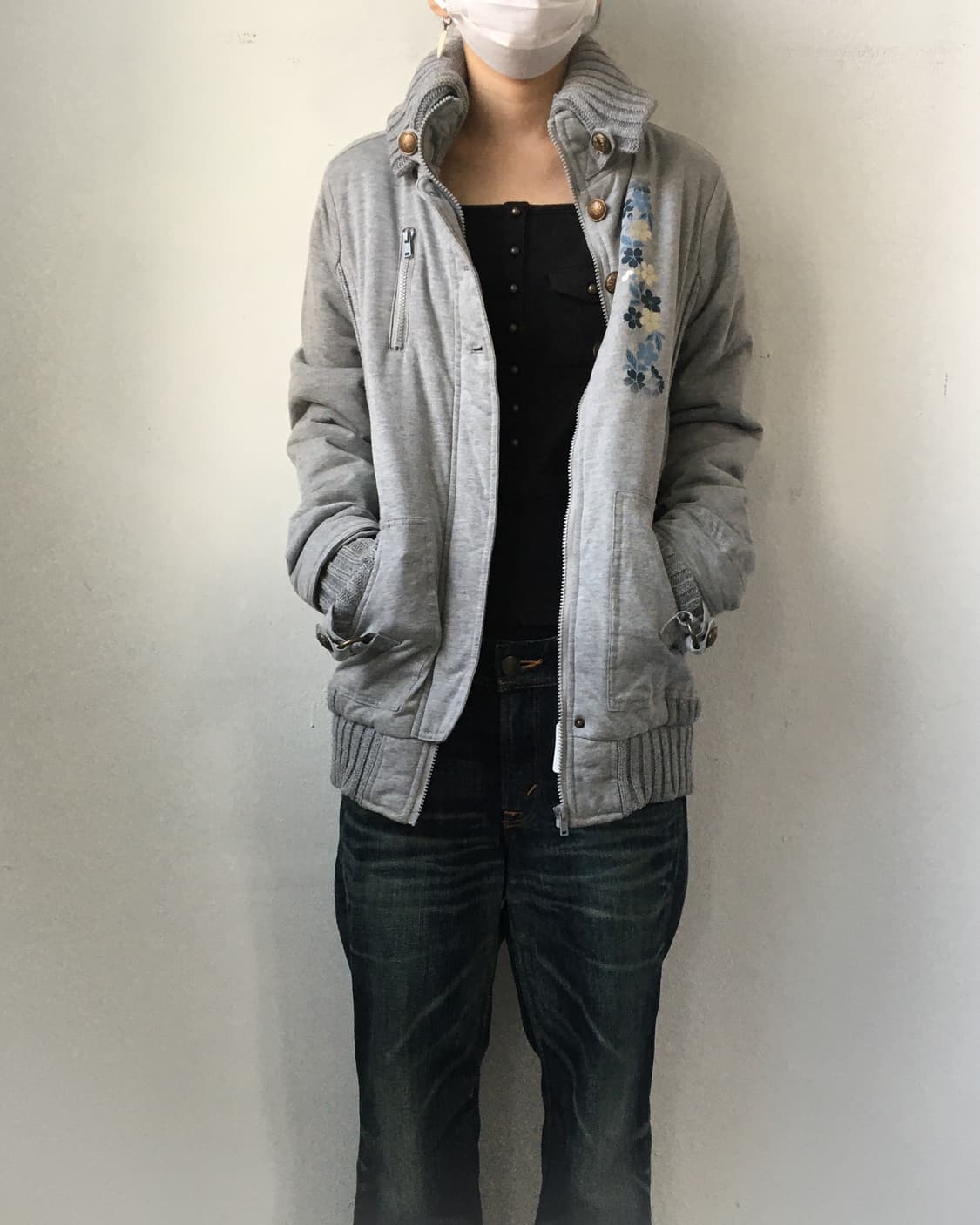 Printing point ribbed layered jacket 상품이미지8