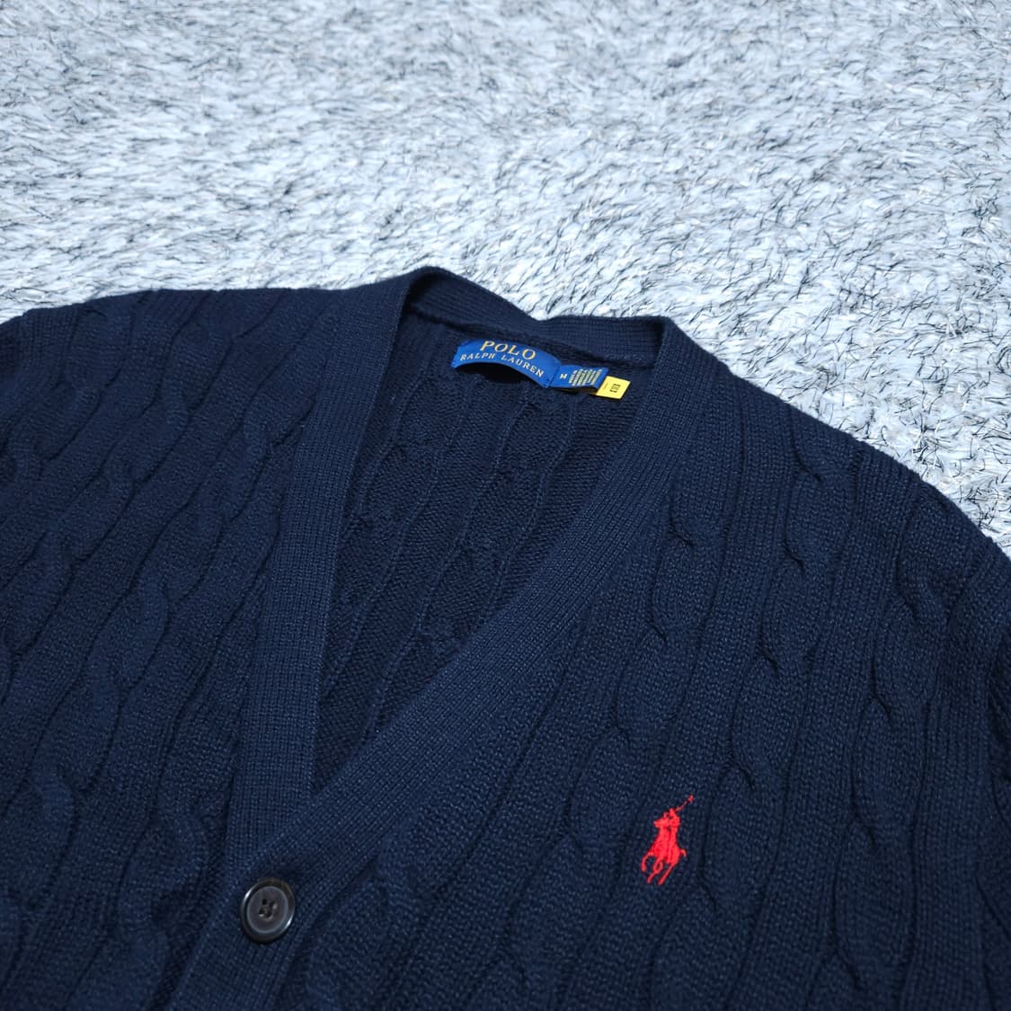 폴로랄프로렌) M 남자 케이블니트 꽈배기가디건 / 왕눈이샵 상품이미지3
