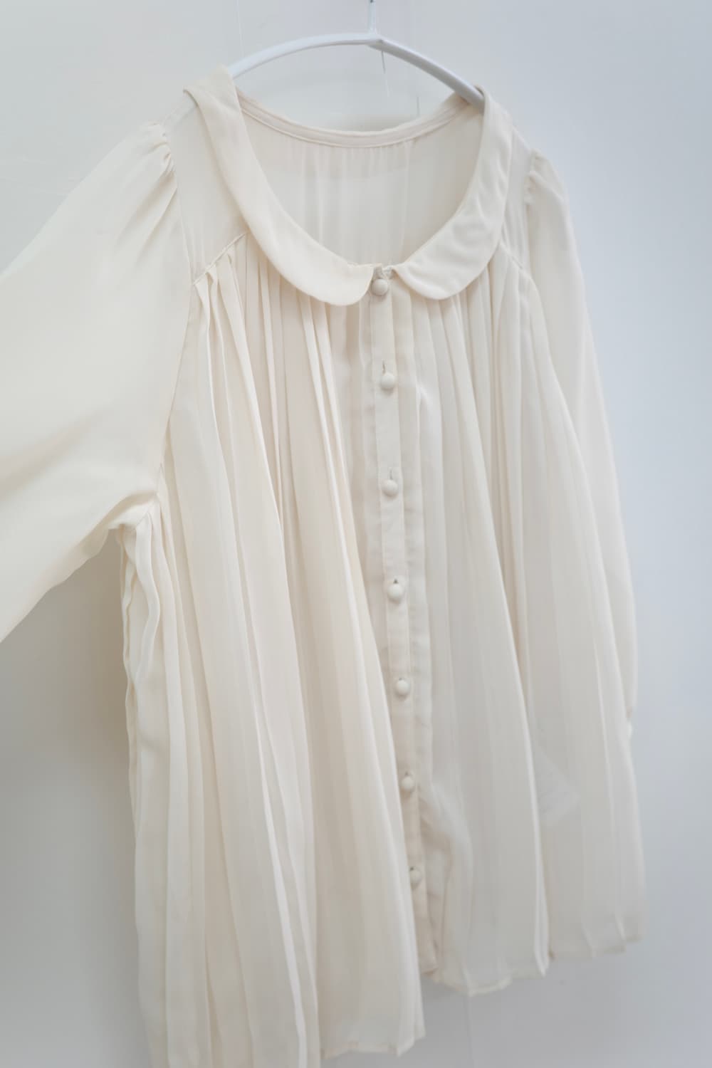 Earth&music round collar peach blouse 상품이미지9
