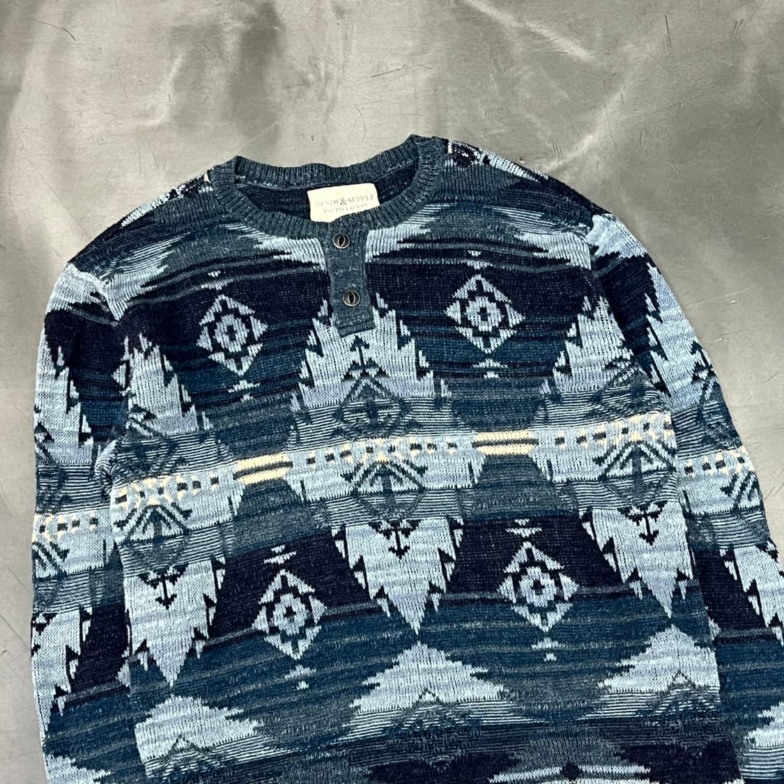  데님앤서플라이 에스닉 패턴 헨리넥 니트 y15908 상품이미지3