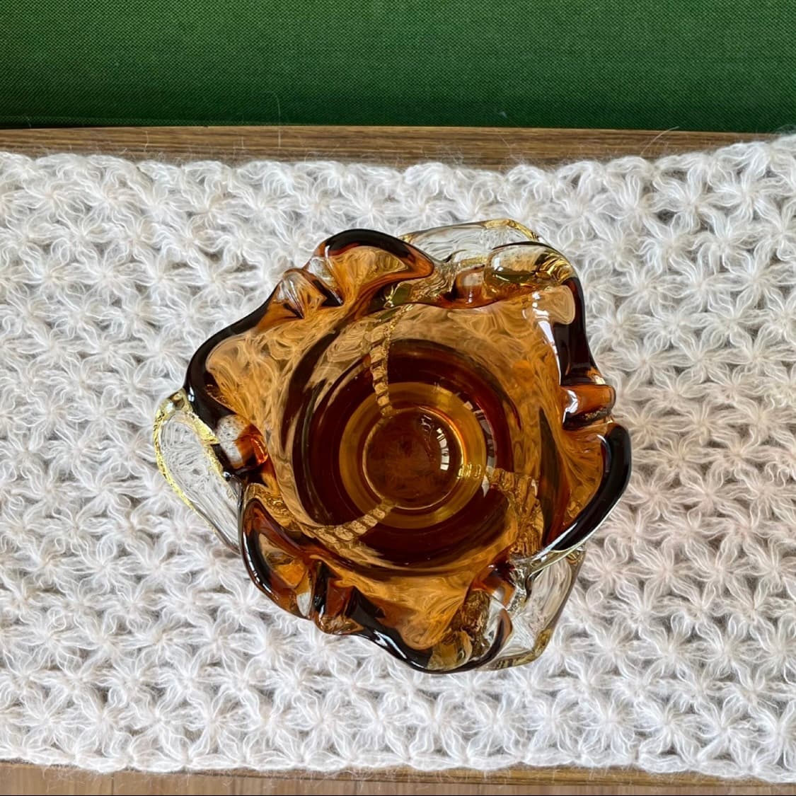 [빈티지 화병] 70’s Vintage 이와타 글라스 앰버 화병 상품이미지10