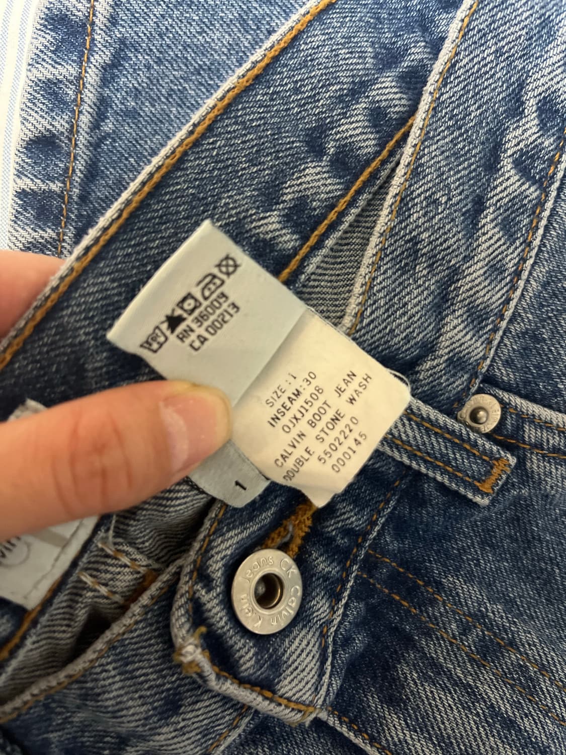 캘빈클라인 ck 데님 26인치 세미부츠컷 플레어 flare boots 상품이미지4