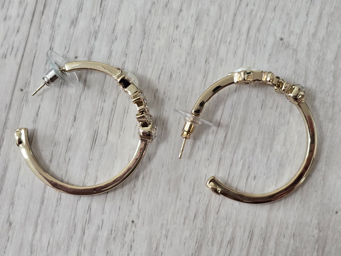 (정품) 샤넬 CC로고 스타 후프 링 귀걸이 (명품 이어링 목걸이 팔찌  상품이미지3