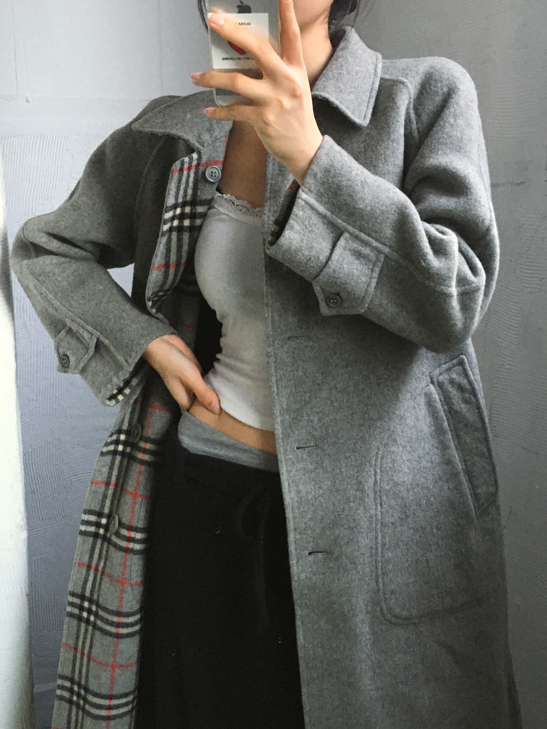 Burberrys 버버리 90s 리버시블 노바체크 그레이 울 상품이미지2