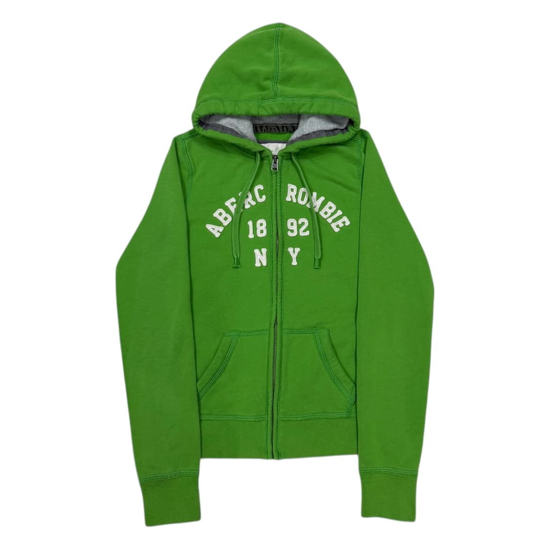 아베크롬비 Y2K 스펠로고 기모 후드집업 그린 M 상품이미지1