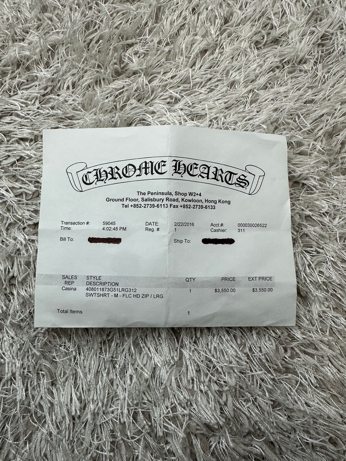 [L] 정품 크롬하츠 멀티로고 집업 후드 그레이 상품이미지2