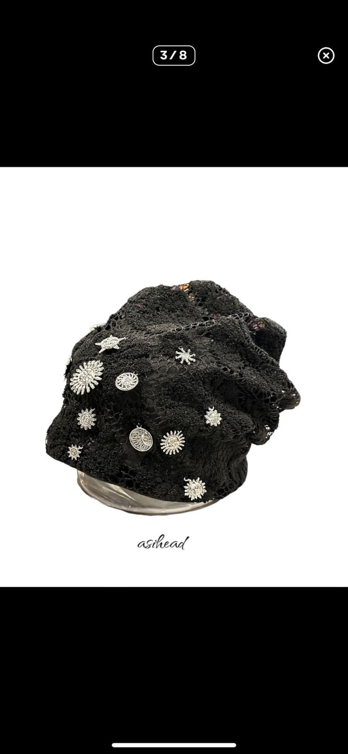 팬던트 레이스 핸드메이드 롱 비니 상품이미지3