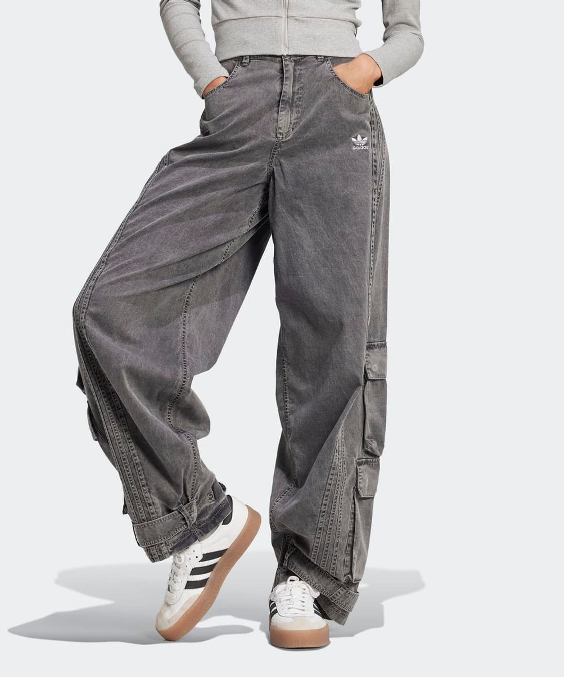 아디다스 오리지날 adidas 블랙 카고 데님 팬츠 상품이미지1