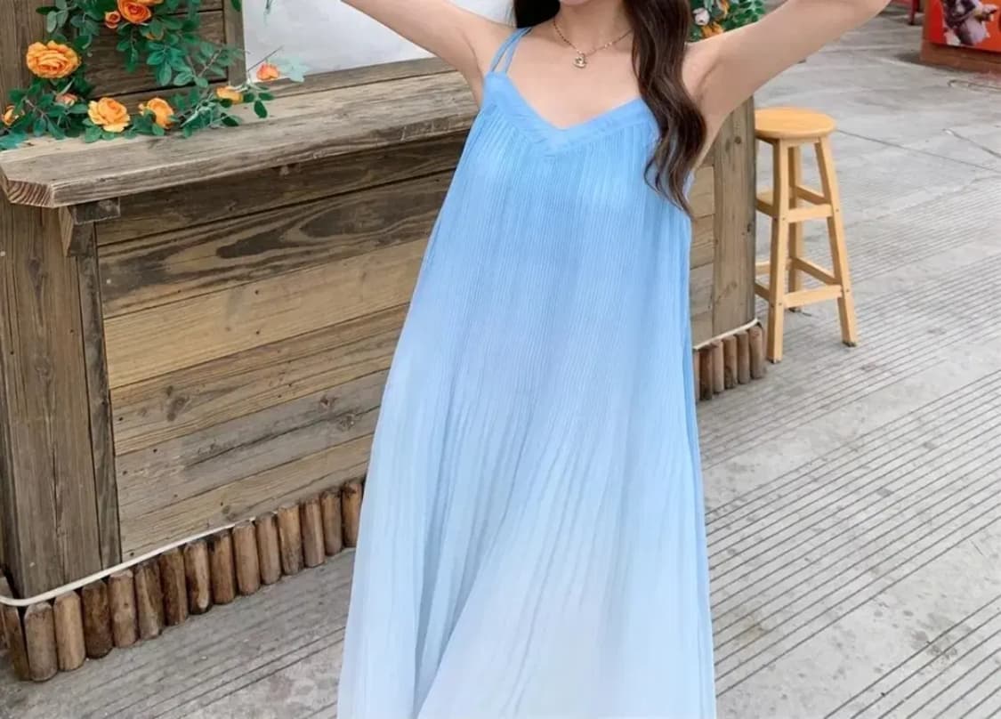 그라데이션 플리츠원피스 상품이미지7