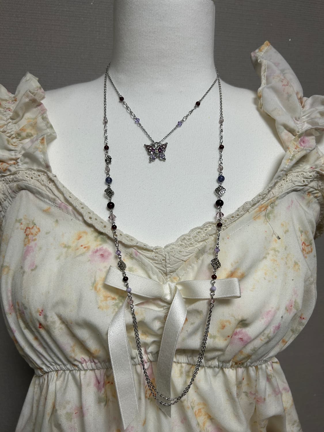 🦋 ANNA SUI 나비 멀티 레이어드 네크리스 상품이미지2