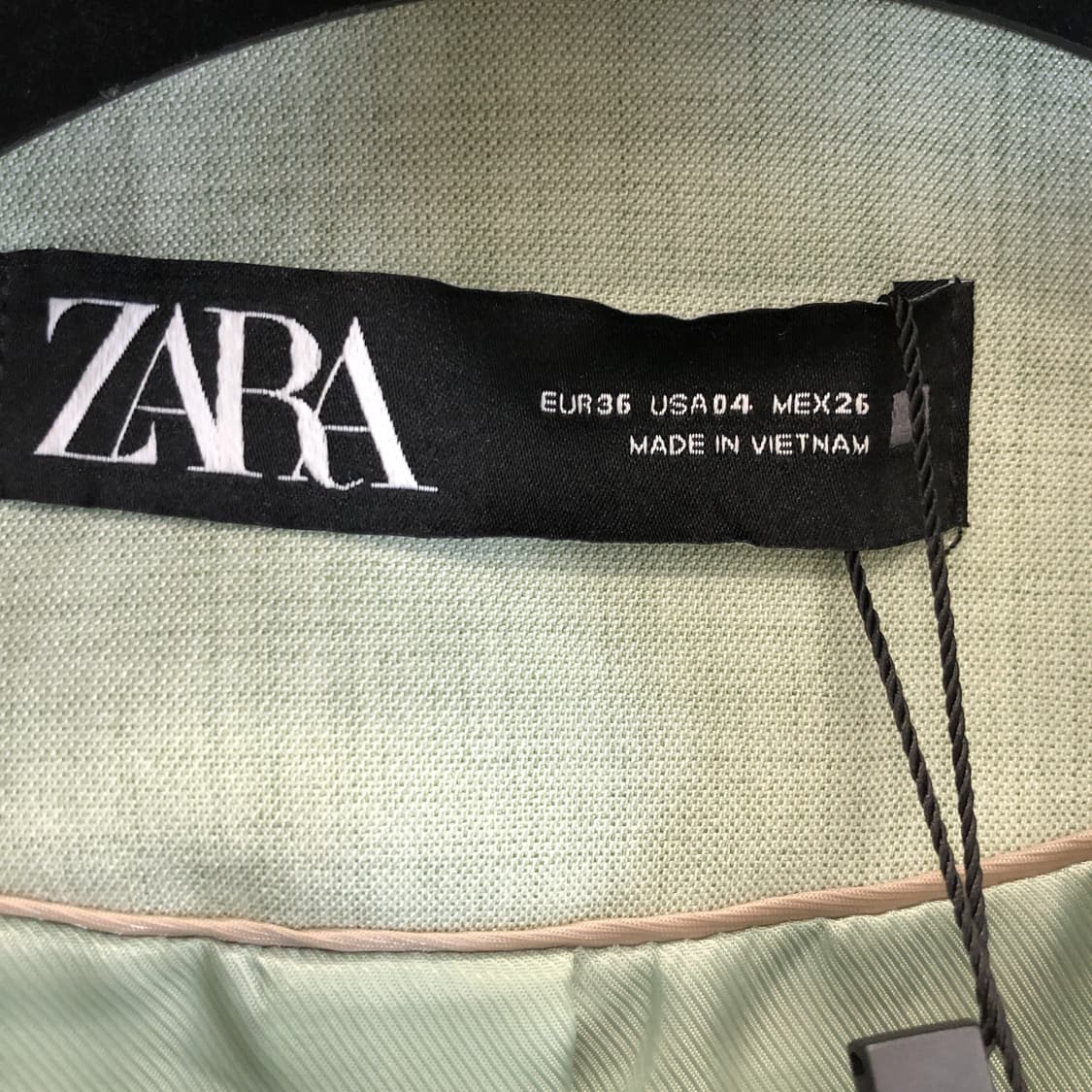 자라 (새상품) 라이트그린 혼방자켓 55 상품이미지5