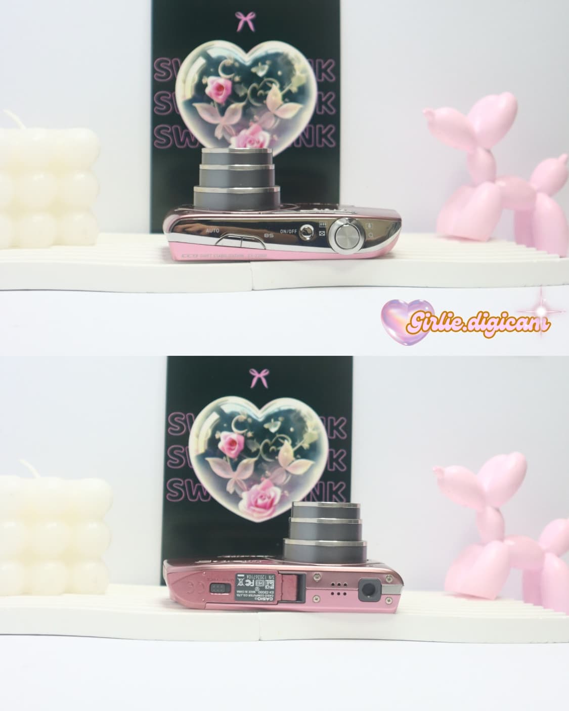 르세라핌+아일릿!) 카시오 엑슬림 EX-Z2000 (Z2300) 베이핑크 상품이미지3