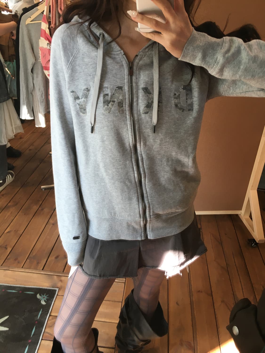 DKNY 글리터 후드집업 상품이미지3