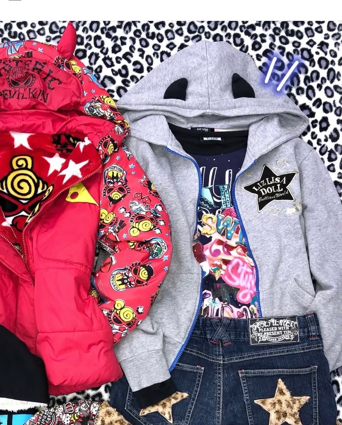 리즈리사돌 악마뿔 후드집업 상품이미지1