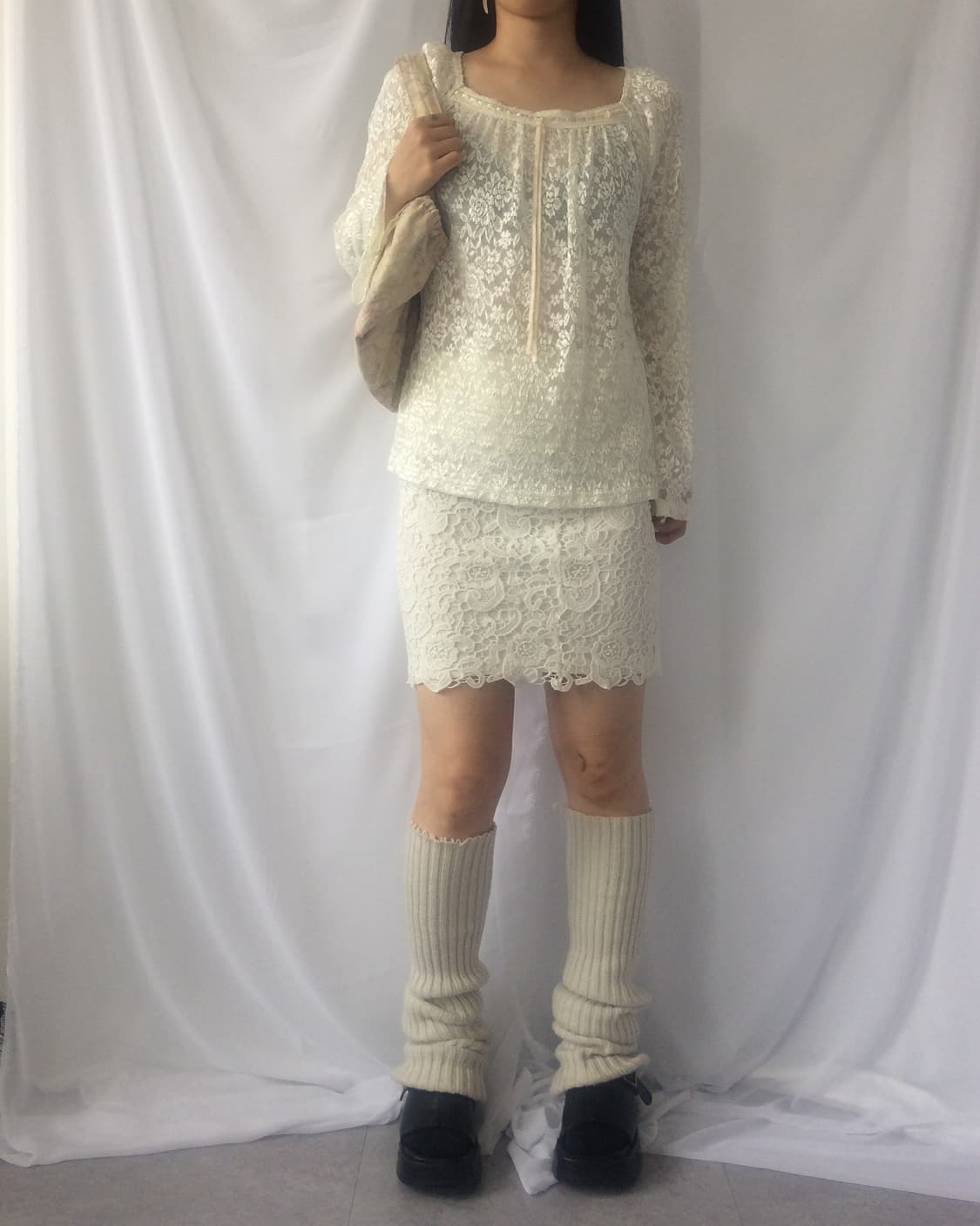 Lace 2way shoulder sleeve 상품이미지9