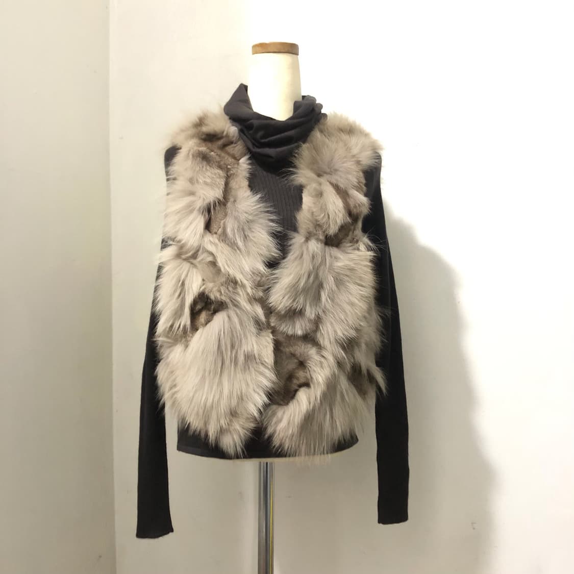 폭스 퍼 베스트 조끼 상품이미지2