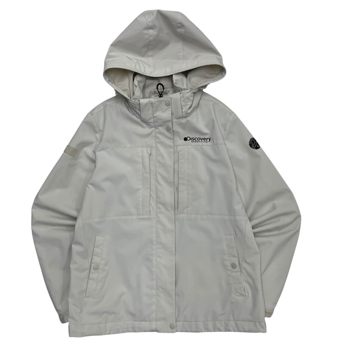 디스커버리 미니로고 아이보리 후드 바람막이 95 상품이미지2
