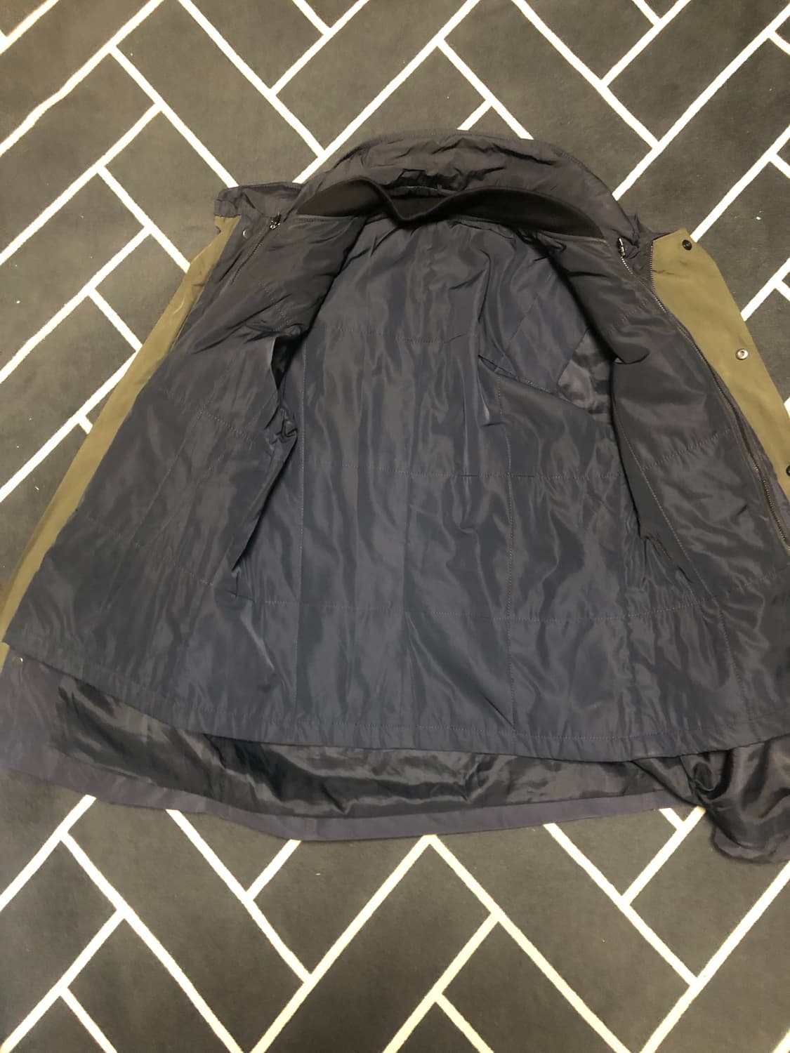 (횡재가)솔리드옴므 2 in 1 야상패딩/타임 시스템 스톤 몽클레어프라다 상품이미지3