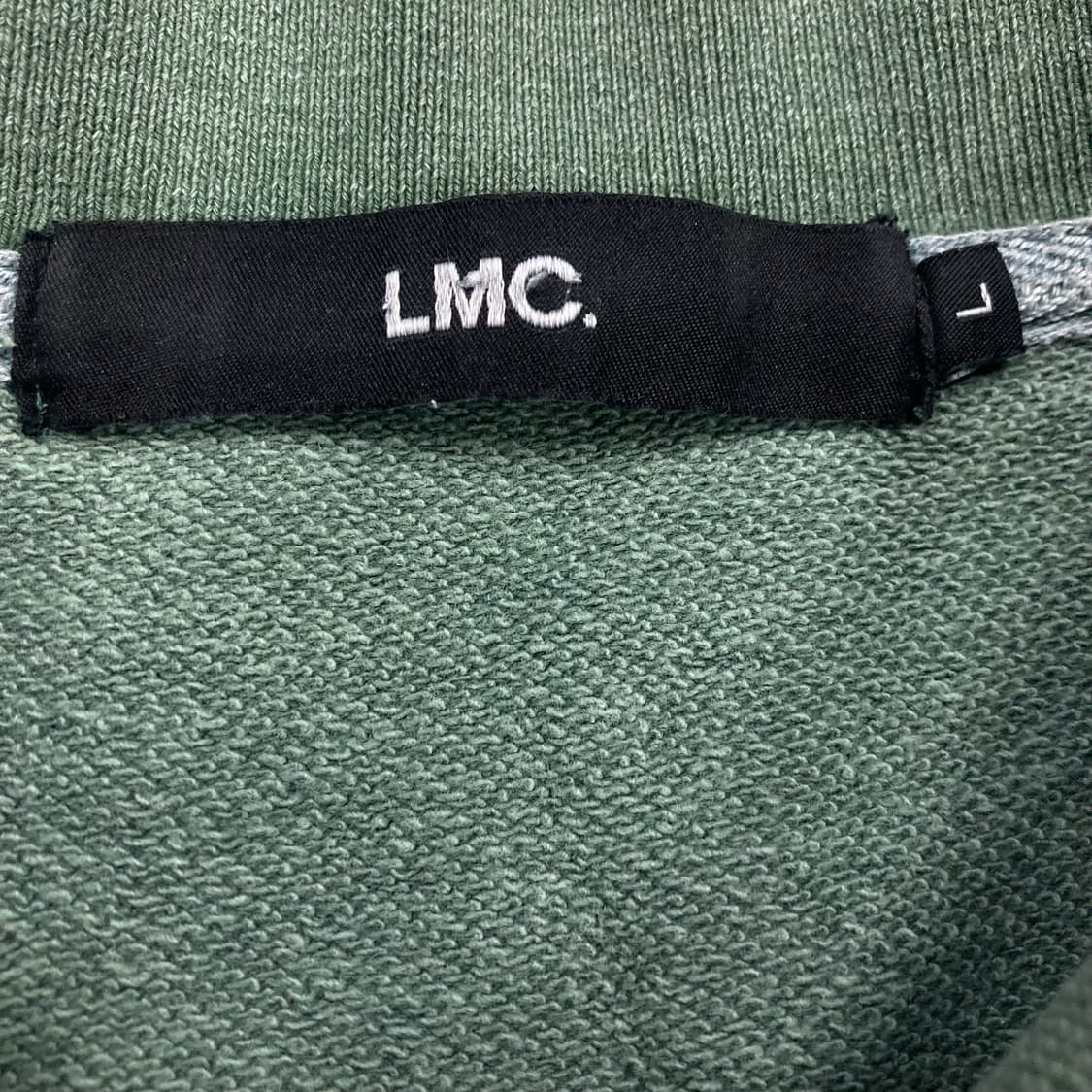 LMC 그린 컬러 피그먼트 스몰 로고 카라 맨투맨 상품이미지3