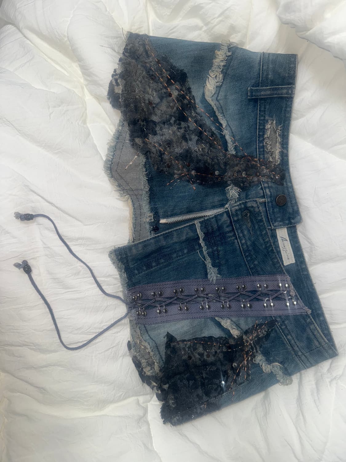 아케호무666 페어리 미니 데님스커트 상품이미지2