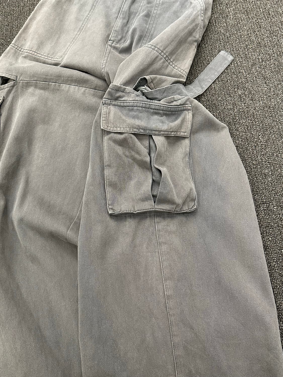 OS)Japanese vintage 여성 스트랩 와이드 카고 팬츠 상품이미지3
