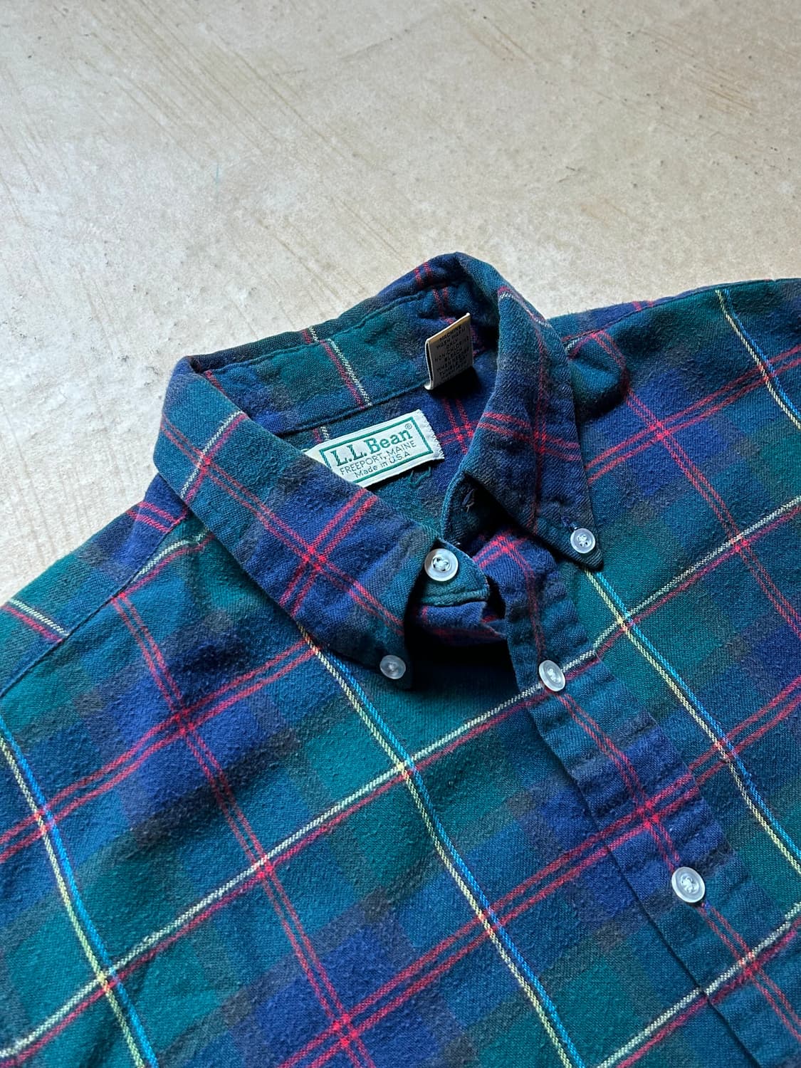 90s 엘엘빈 플란넬 체크 셔츠 Made in USA 상품이미지3