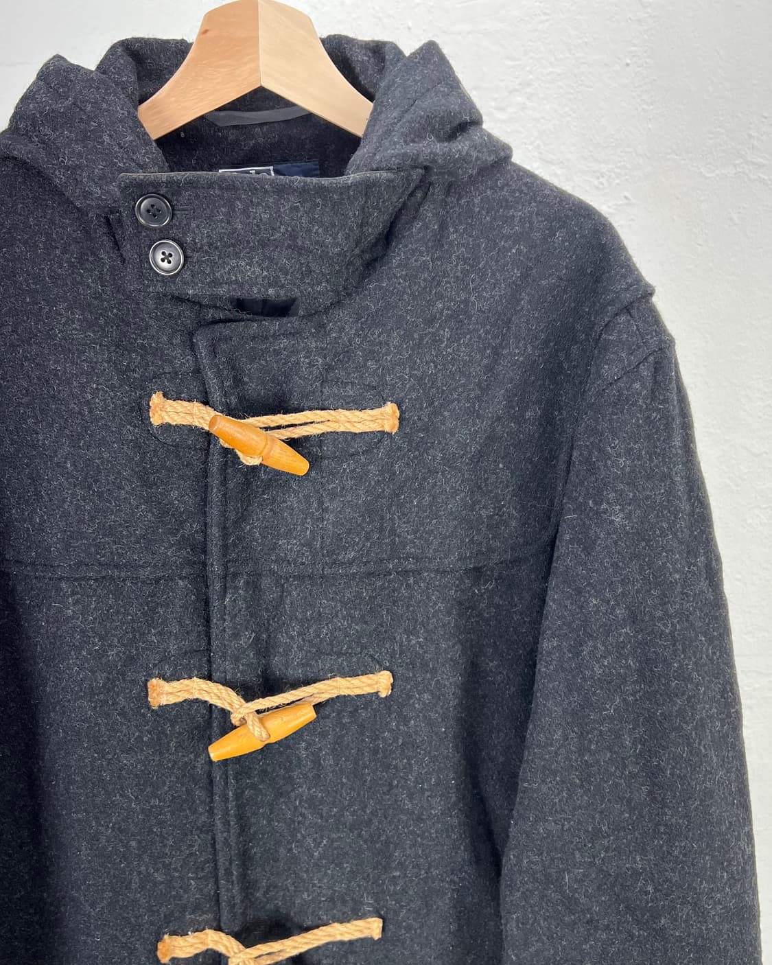 폴로 랄프로렌 차콜 로프 토글 스냅 후디 울 더플 코트 상품이미지3