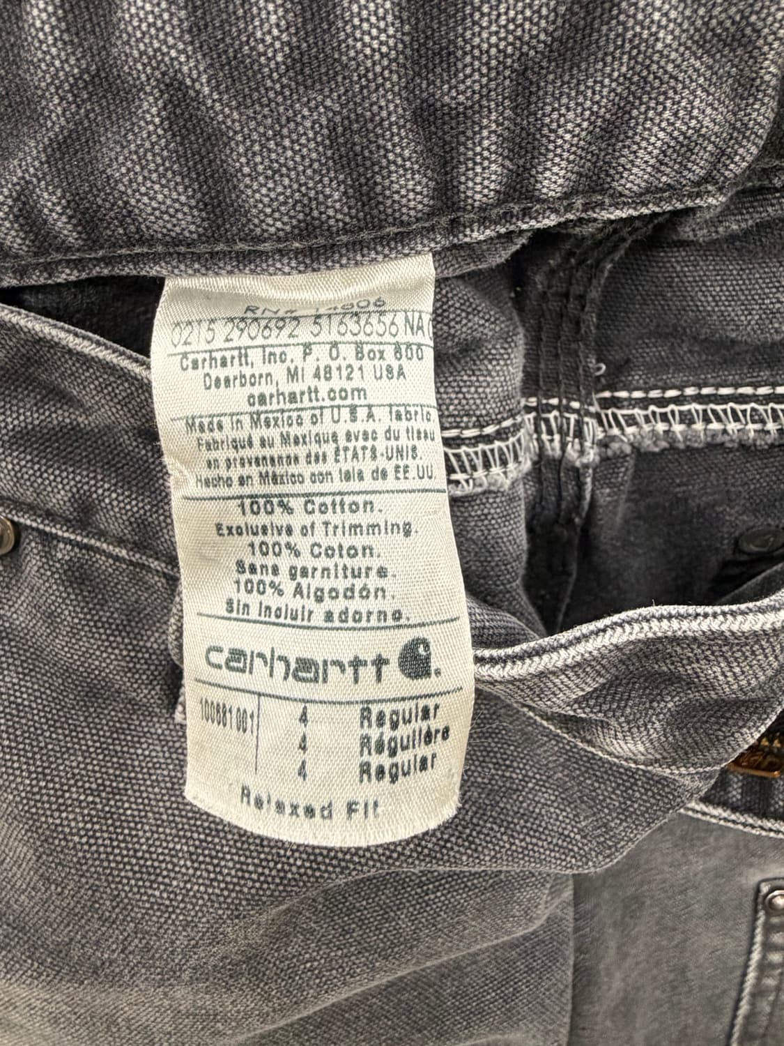 10s 칼하트 blk 더블니 워크 팬츠 상품이미지7