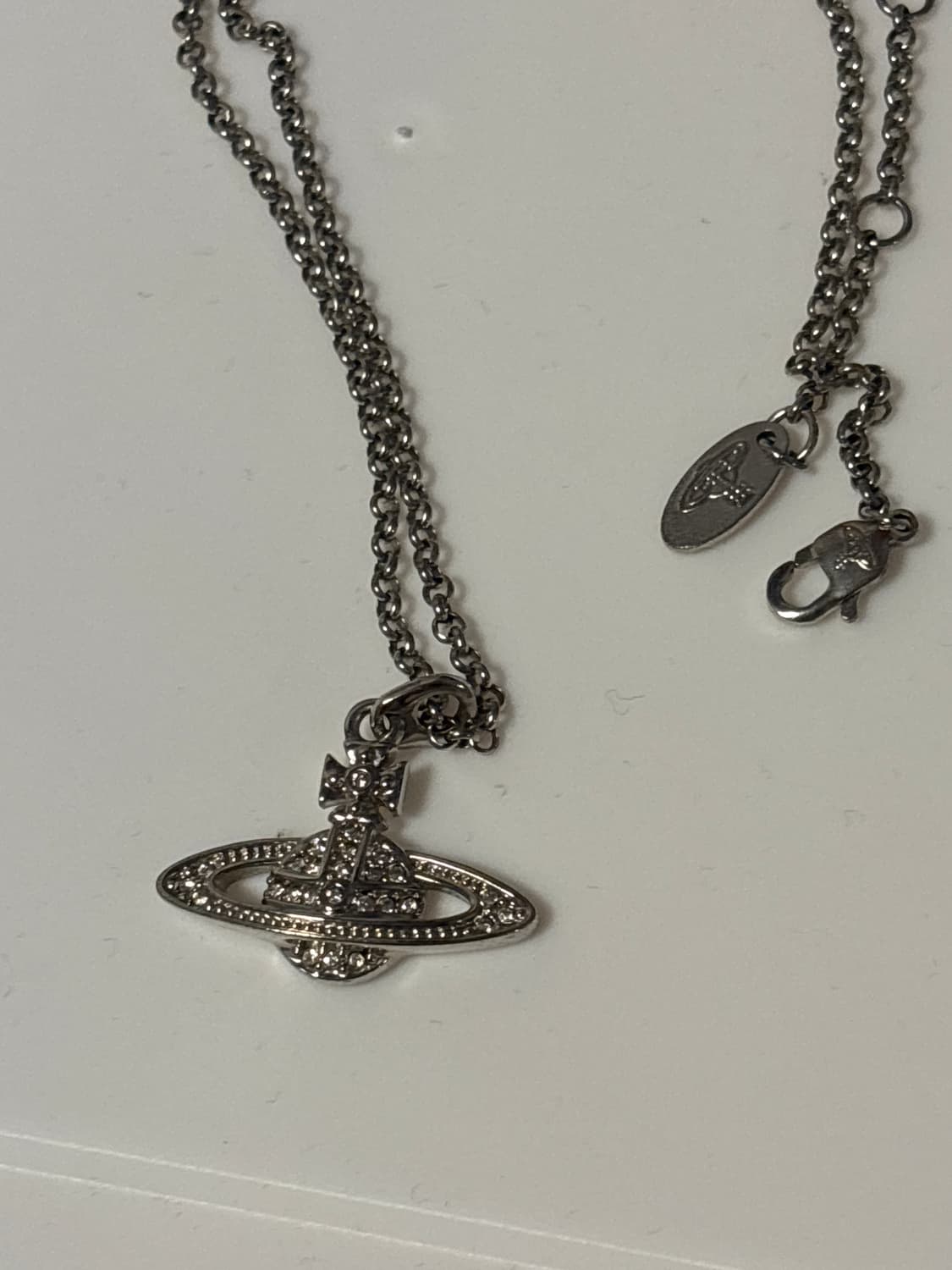 비비안웨스트우드 미니 바스 릴리프 팬던트 실버 상품이미지2