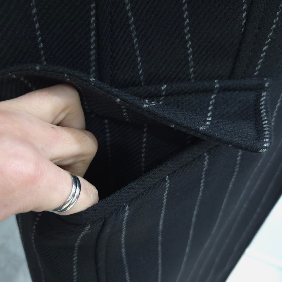 BANANA REPUBLIC 여성 스트라이프 롱 코트 상품이미지7