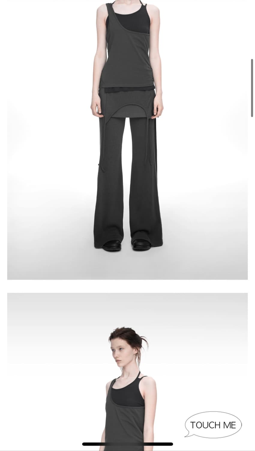 [나체 NACHE] 멀티웨이 레이어드 슬리브리스 (차콜) 상품이미지7