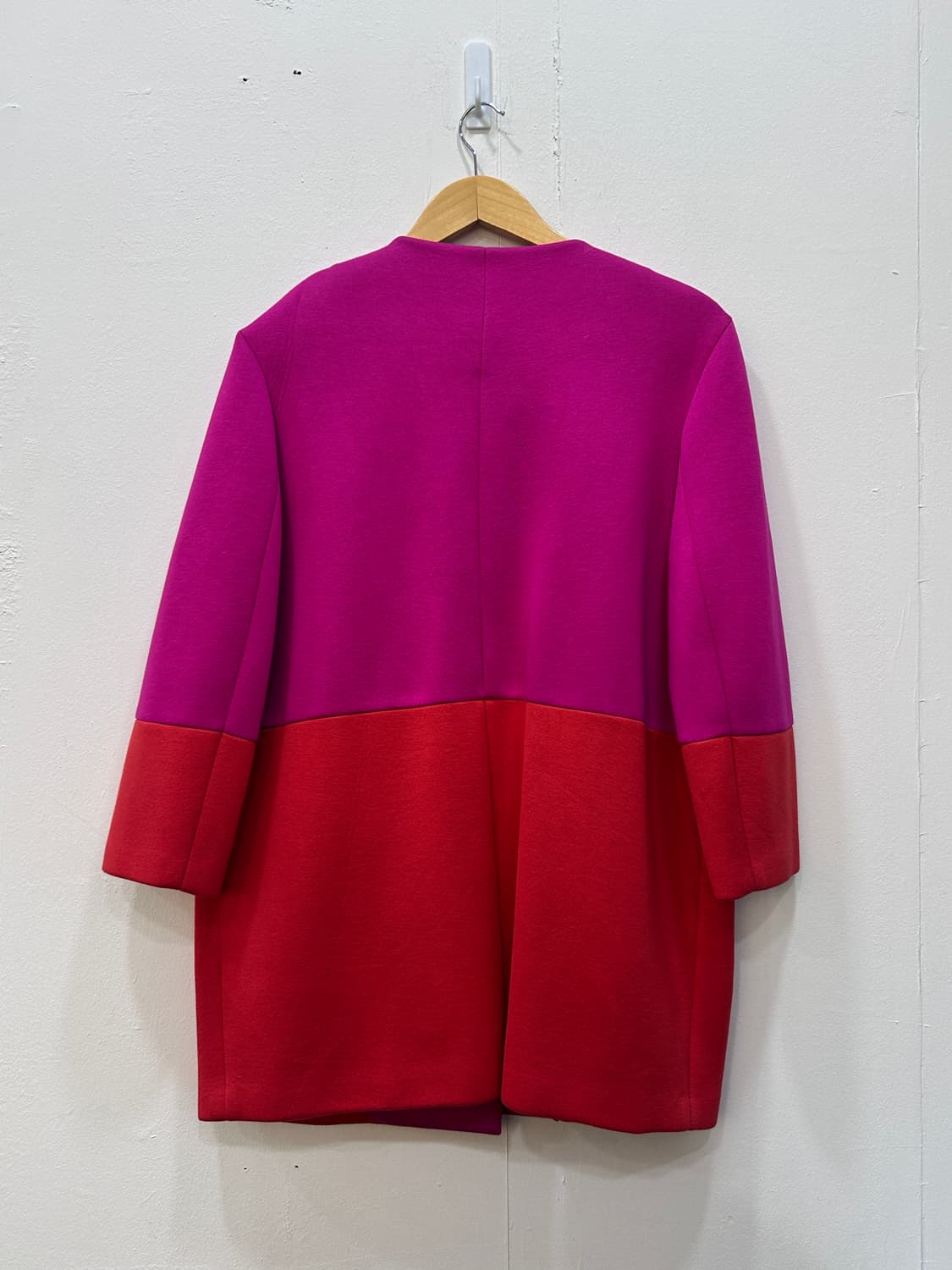 [90] 쥬시쥬디 투버튼 핑크레드 반코트 자켓 여성 90사이즈 상품이미지2