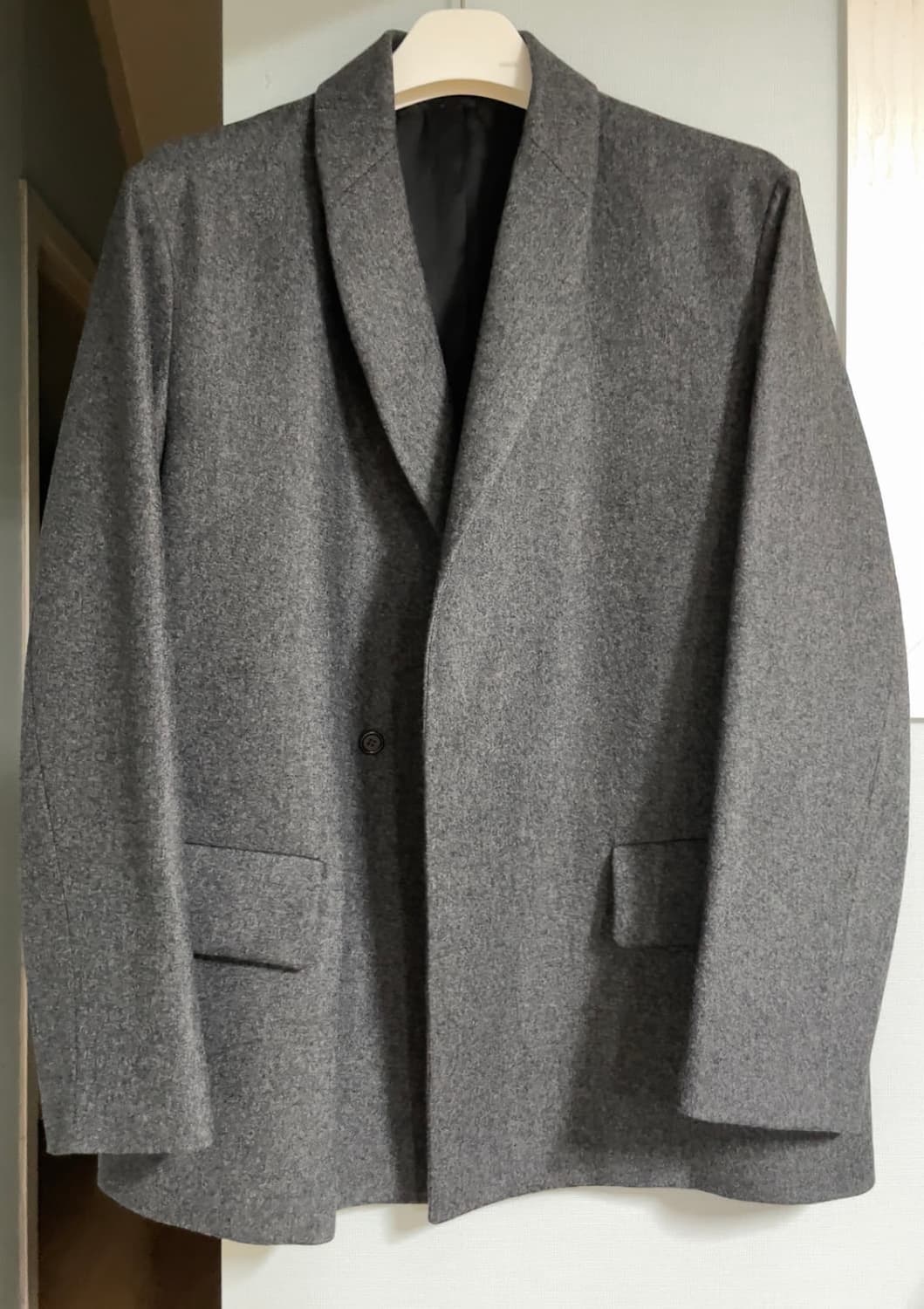 21fw 유스 숄카라 자켓 L 그레이 상품이미지2
