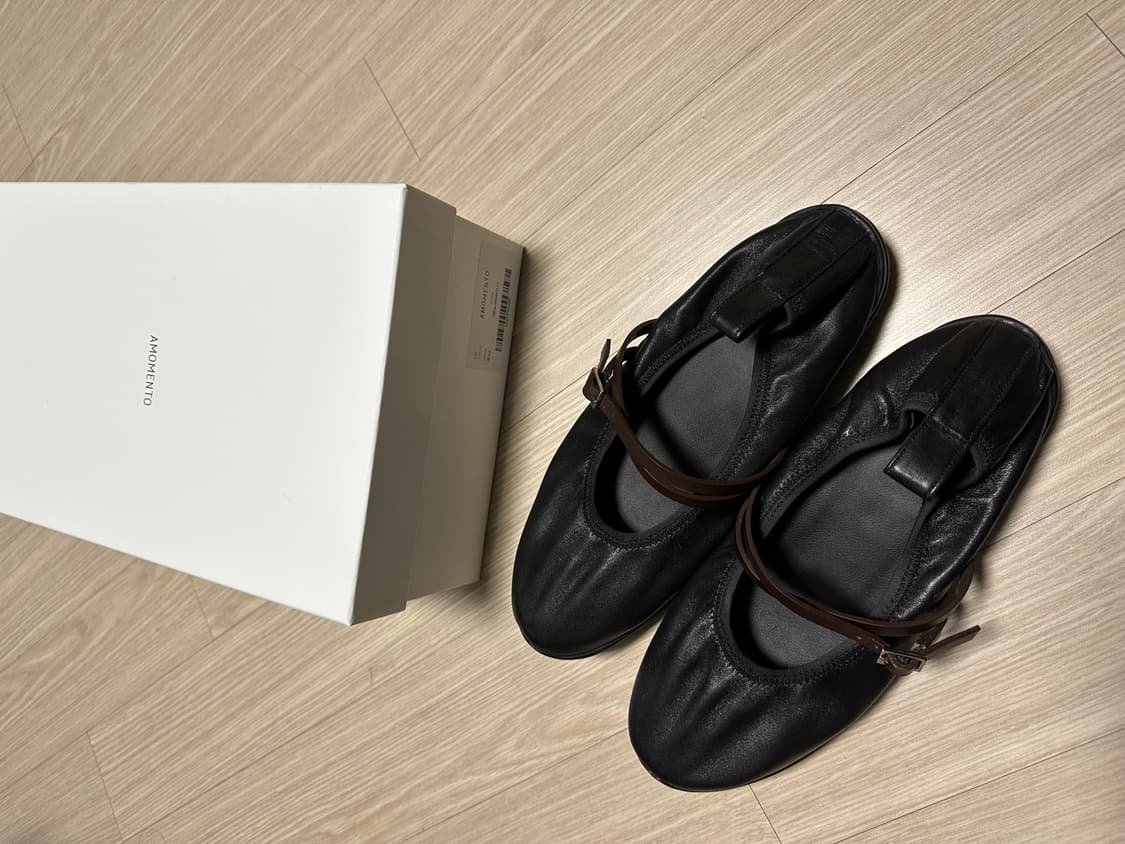 아모멘토 비브람 셔링 플랫 블랙 상품이미지3